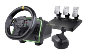 Vô Lăng Chơi Game GOG R808 Metal – Vòng Quay 1080 Độ, Kèm Hộp Số & Bàn Đạp Kim Loại