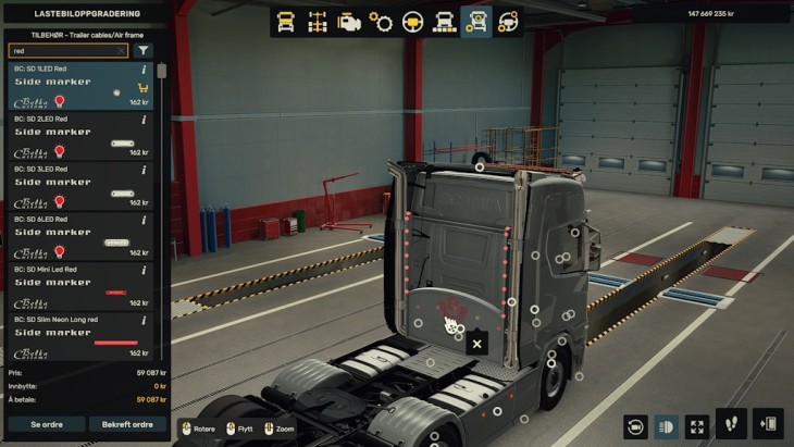 ETS2 – Scania PGRS V8 Backwall Pack V1.56