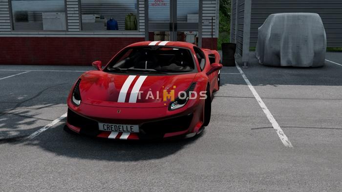 MOD BeamNG – Xe Hơi Ferrari F488 Car Mod