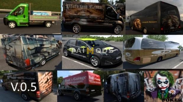 MOD ETS2 – AI Traffic Vehicle Paint-Job Pack V0.5 (1.53)