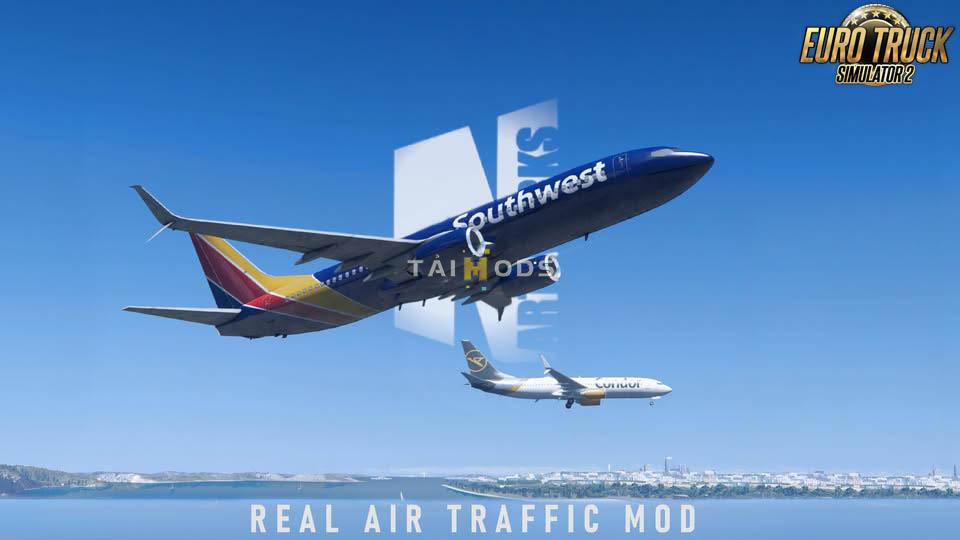 MOD ETS2 – AI Traffic Máy Bay Thực Tế – Real Air Traffic Mod (1.54)