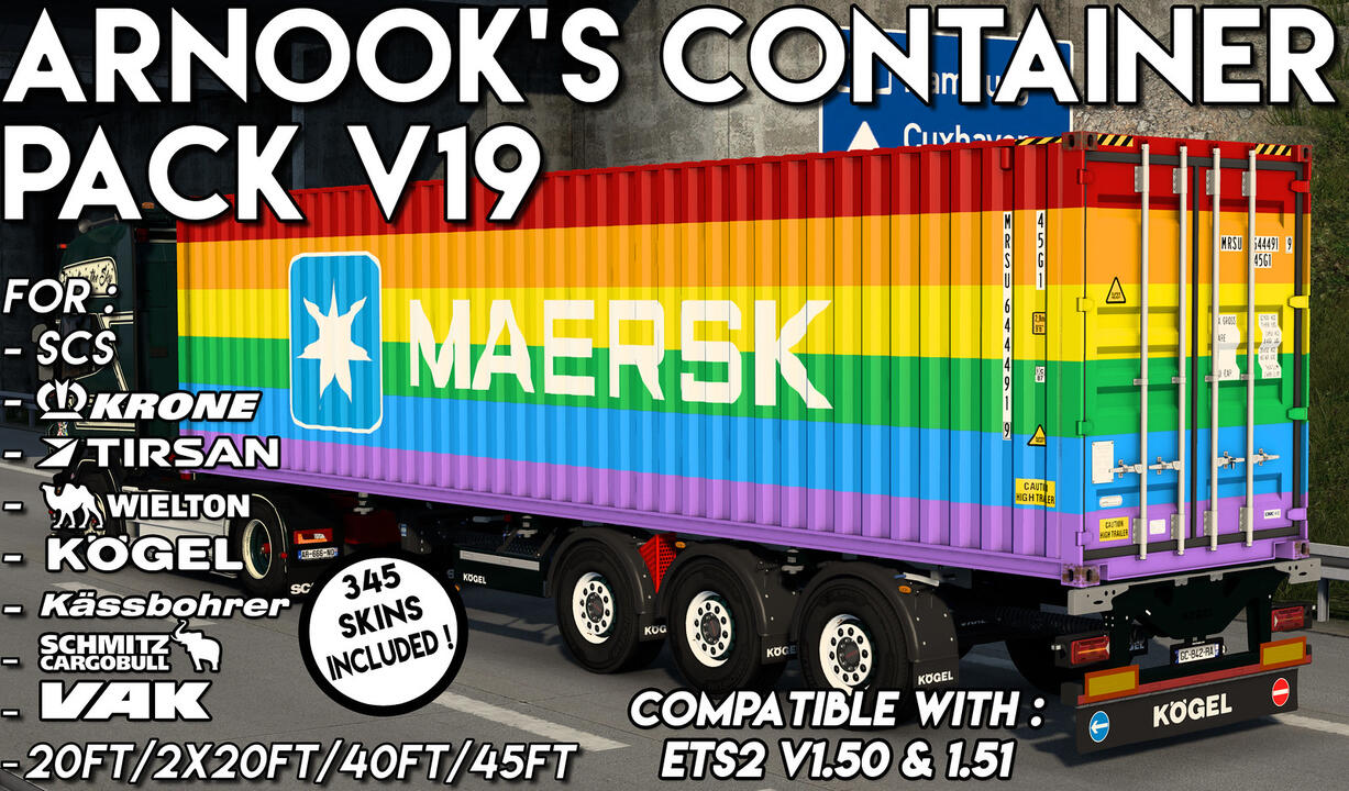 MOD ETS2 – Thùng Hàng Arnook’s Container Pack (1.51)