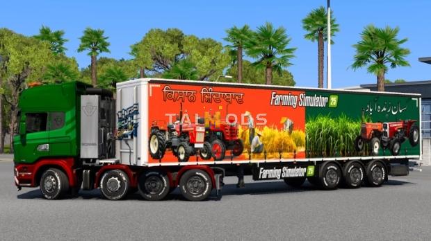 MOD ETS2 – Thùng Hàng Bharat-Pak Kisaan Ek Saath FS25 Trailer Skin V1.0 (1.53)