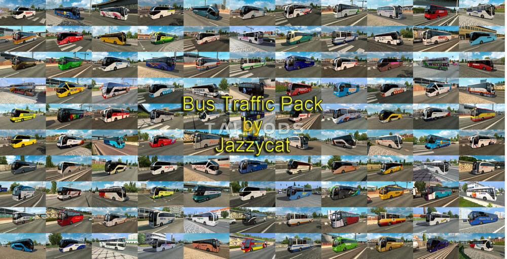 MOD ETS2 – Xe Khách Lưu Thông in Traffic Pack (1.49)