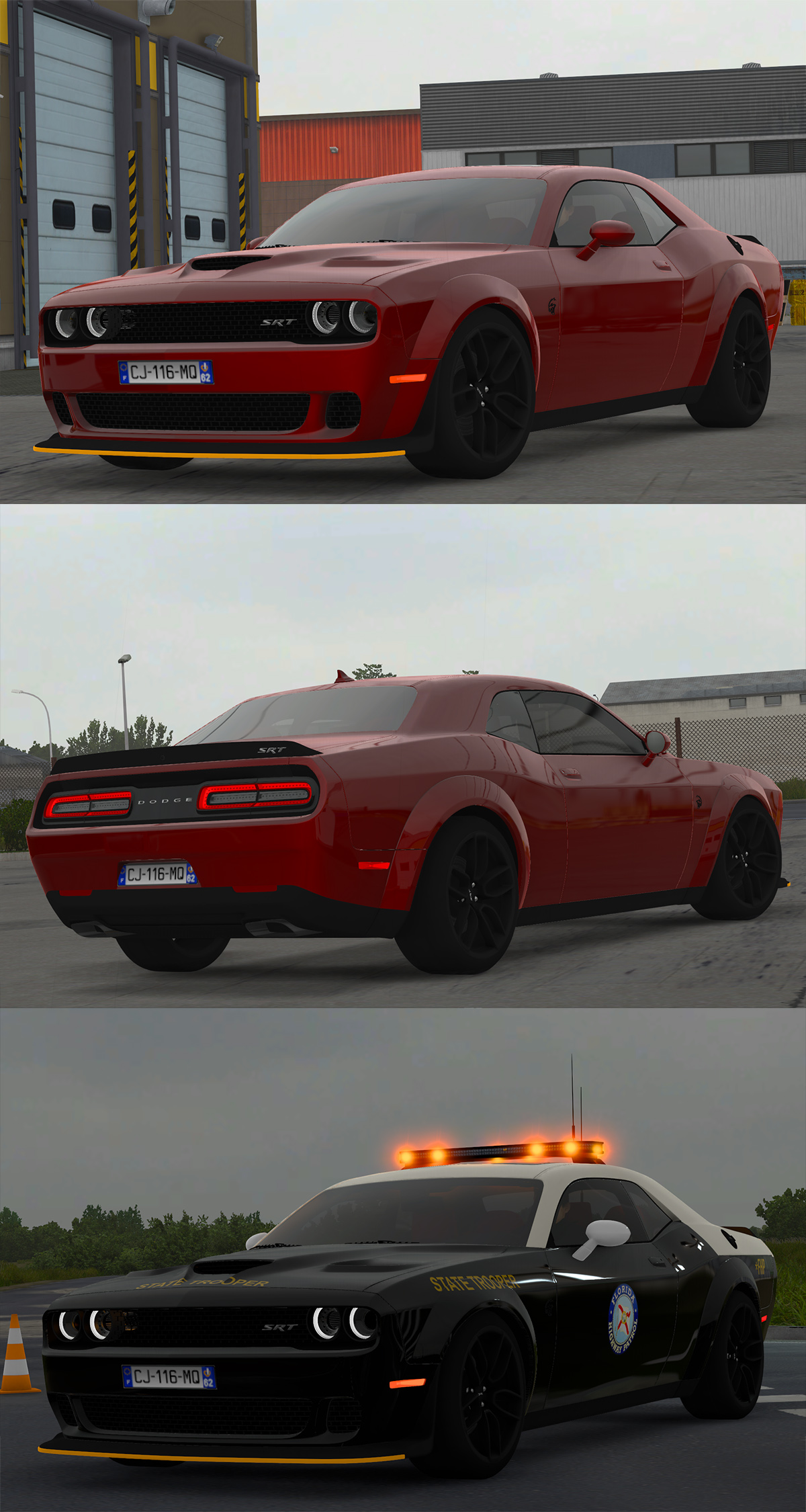 MOD ETS2 – Xe Hơi Dodge Challenger SRT Hellcat Widebody 2018 (1.50)
