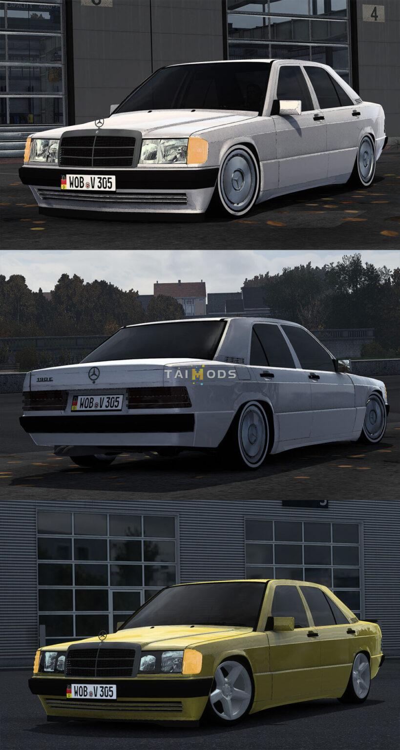 MOD ETS2 – Xe Hơi Mercedes-Benz W201 190E (1.54)