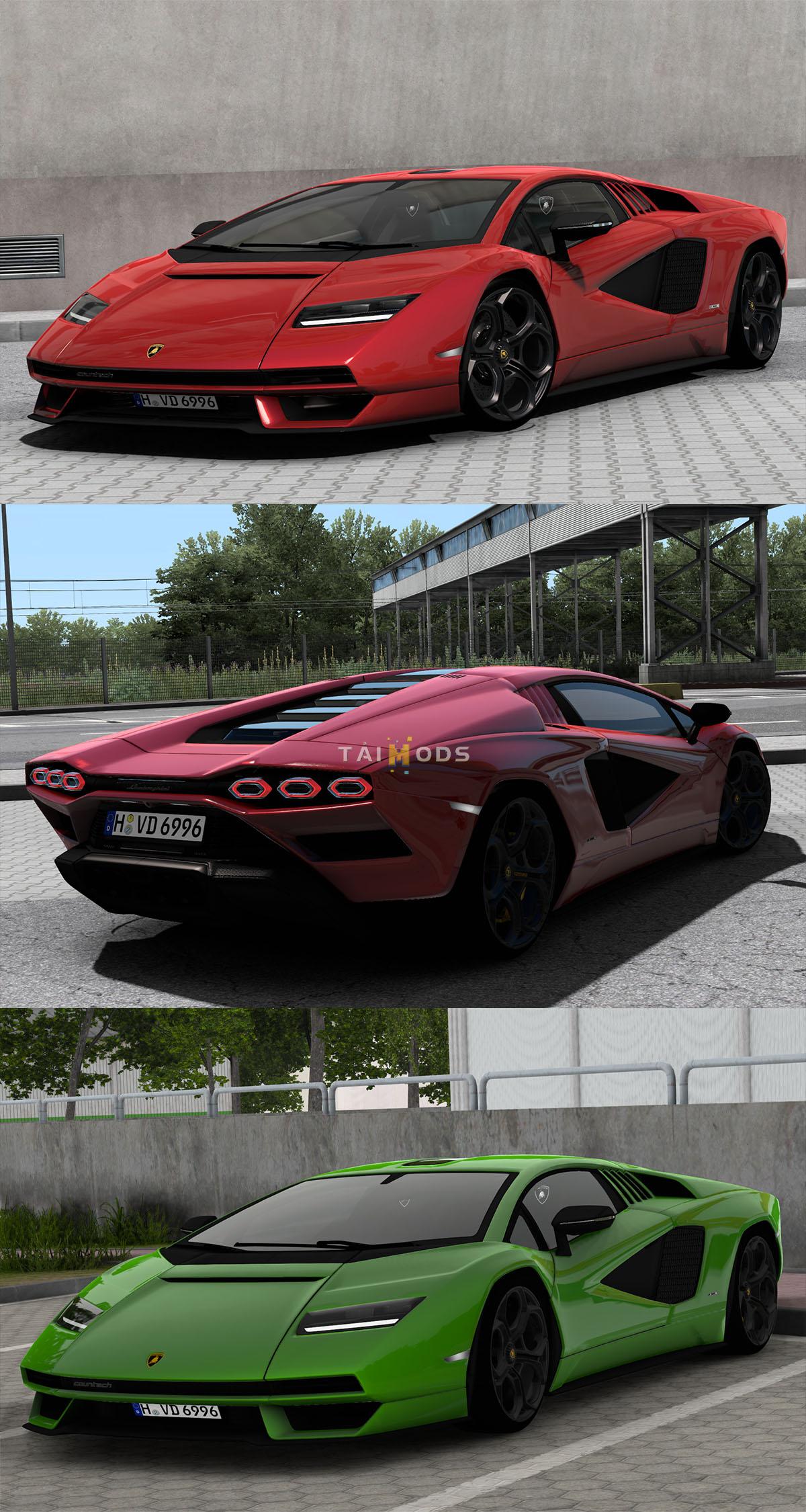 MOD ETS2 – Xe Hơi Lamborghini Countach LPI 800-4 2022 V1.1 1.48