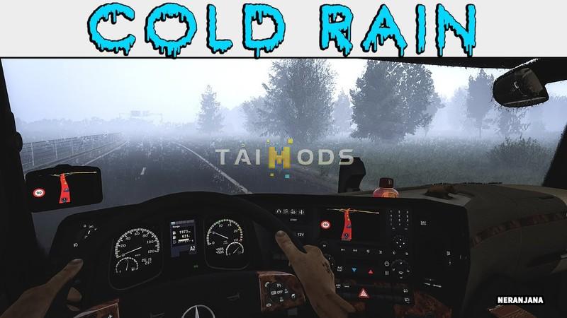 MOD ETS2 – Hiệu Ứng Trời Mưa – Cold Rain (1.49)