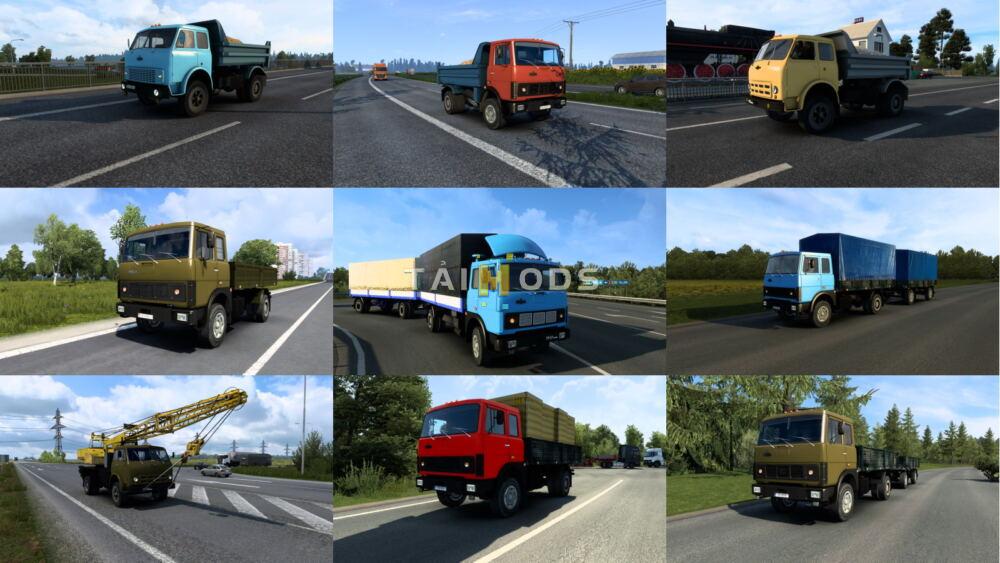 MOD ETS2 – Xe Tải MAZ Lưu Thông in Traffic (1.49)