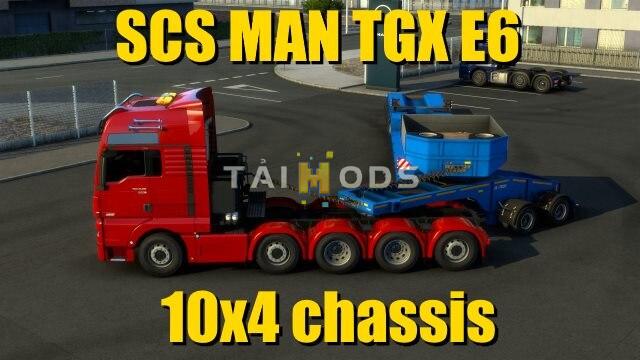 MOD ETS2 – Xe Tải MAN TGX E6 10×4 Chassis (1.48)