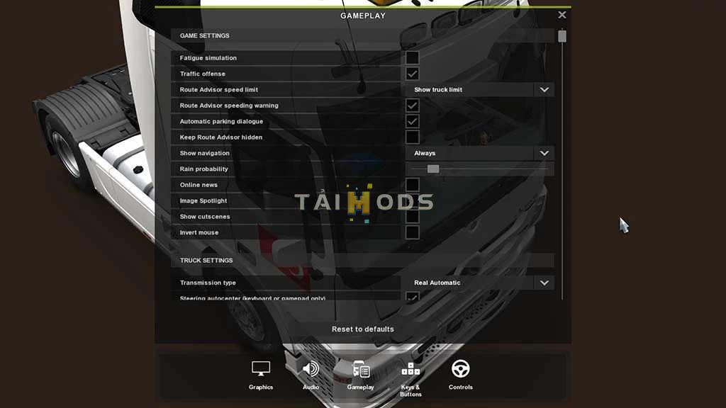 MOD ETS2 – Bảng Điều Khiển Menu Game Mới SiSL’s FlatUI (1.49)