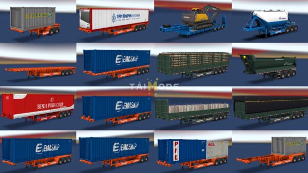 taimods-0e MOD ETS2 - Bộ Thùng Hàng Doosung Hàn Quốc
