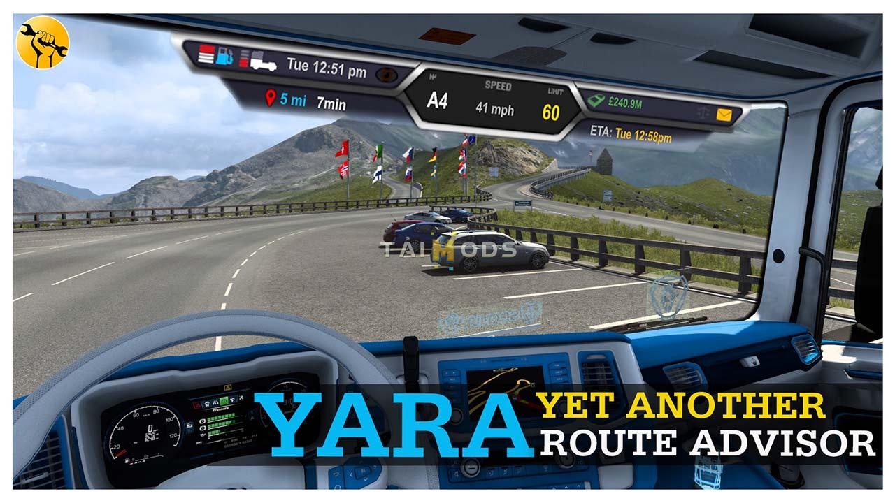 MOD ETS2 – Bảng Thông Số Mới – Yet Another Route Advisor (1.49)